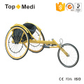 Silla de ruedas Topmedi Yellow Racing Sports Speed ​​King